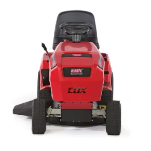 alt="Cox Stockman Ride-On Mower front view"