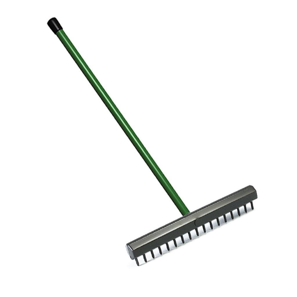 24 BLACK OCTAGON RAKE W 72 FIBREGLASS HANDLE