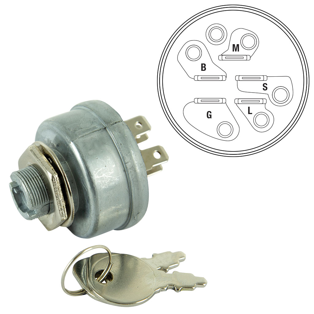 STARTER IGNITION SWITCH 5 SPADE TERMINAL SUITS SWT1036 & MANY BRANDS  MODELS
