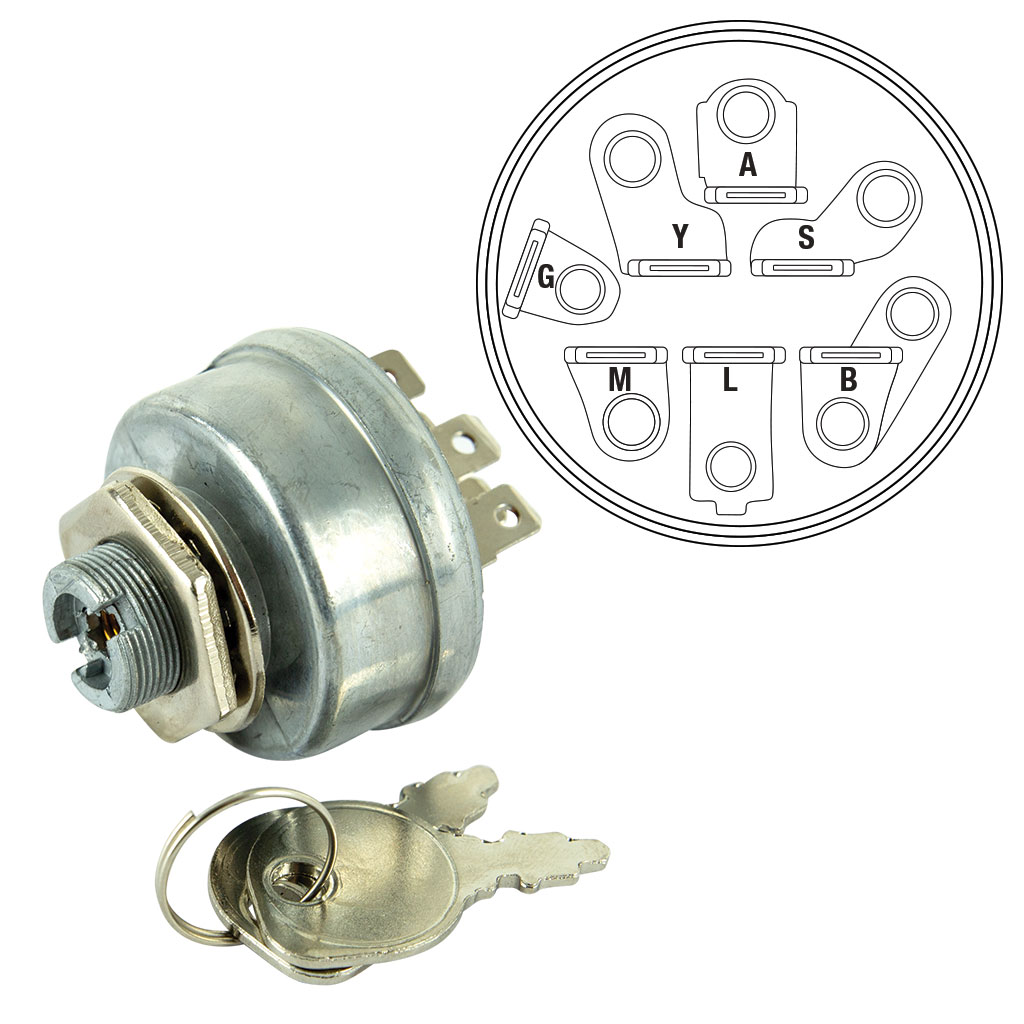 IGNITION SWITCH 7 PIN W KEY SUITS SELECTED MURRAY