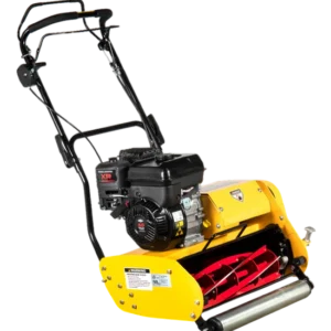 Cox LawnMaster 17” reel mower in action creating professional lawn stripes