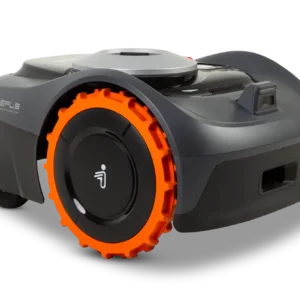 Smart robotic mower i108A with VisionFence camera and rugged wheels